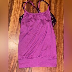 SOYBU workout tank top built in sports bra large could fit medium